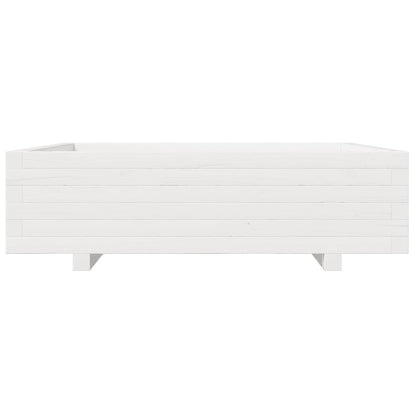 Jardinera De Madera Maciza De Pino Blanco 90x90x26,5 Cm_4