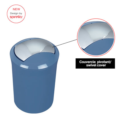 Cubo De Basura Spirella Colección Sydney Color Denim Acrilico (5l)_2