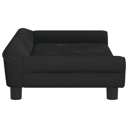 Cama Para Perros De Terciopelo Negra 100x50x21 Cm / Vetonek_3