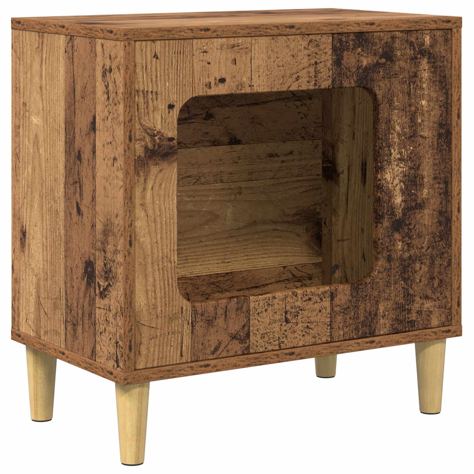 Casa Para Gatos Madera Vieja 51 X 30 X 52 Cm_0