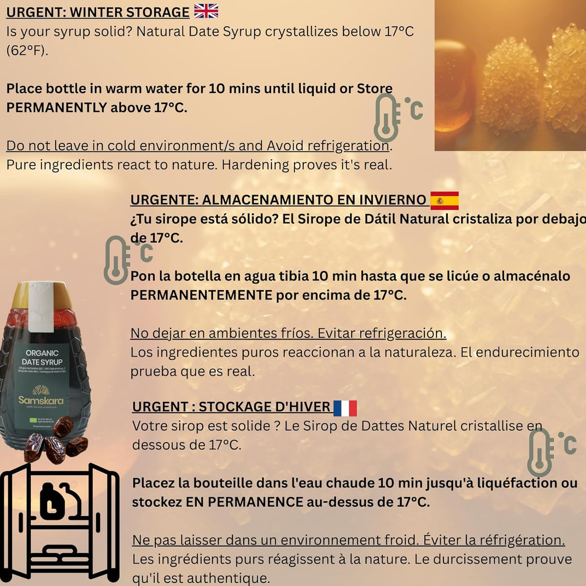 Sirope De Dátil Bio - 500g | Endulzante Natural Ecológico Vegano, Alternativa Al Azúcar Refinado, Sin Gluten_5