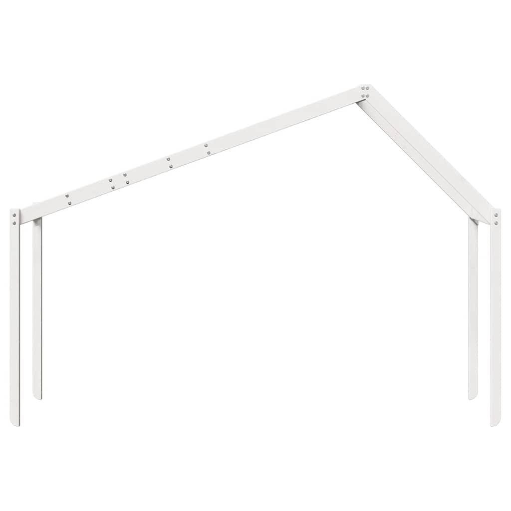 Techo De Cama Infantil Madera Maciza Blanco 213x85,5x144,5 Cm_3