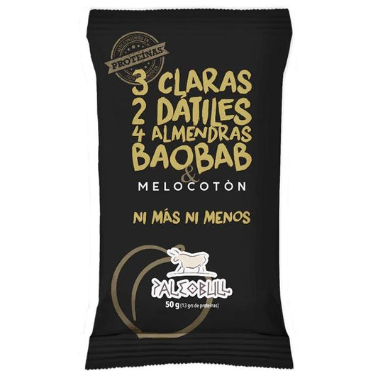 Paleobull Muscle Bar Barra Energética de Pêssego, Tâmaras e Amêndoas 50g