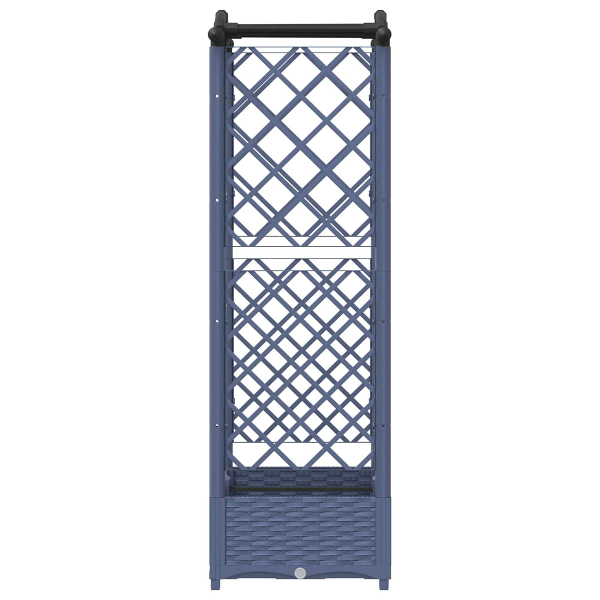 Cama Elevada Con Trellis Y Techo Gris 124 X 40 X 123 Cm Pp_4