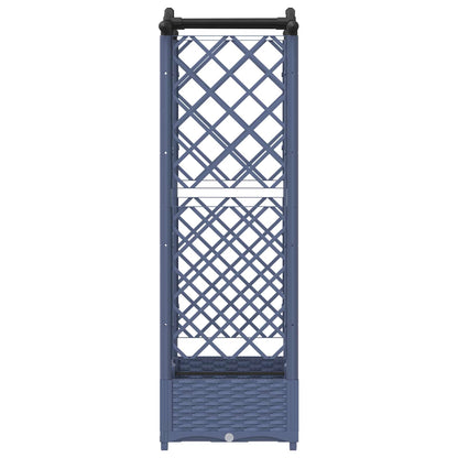 Cama Elevada Con Trellis Y Techo Gris 124 X 40 X 123 Cm Pp_4