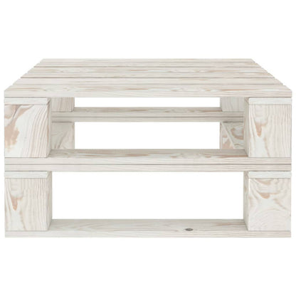 Vidaxl Juego De Muebles De Palés Para Jardín 7 Piezas Madera Blanco_3