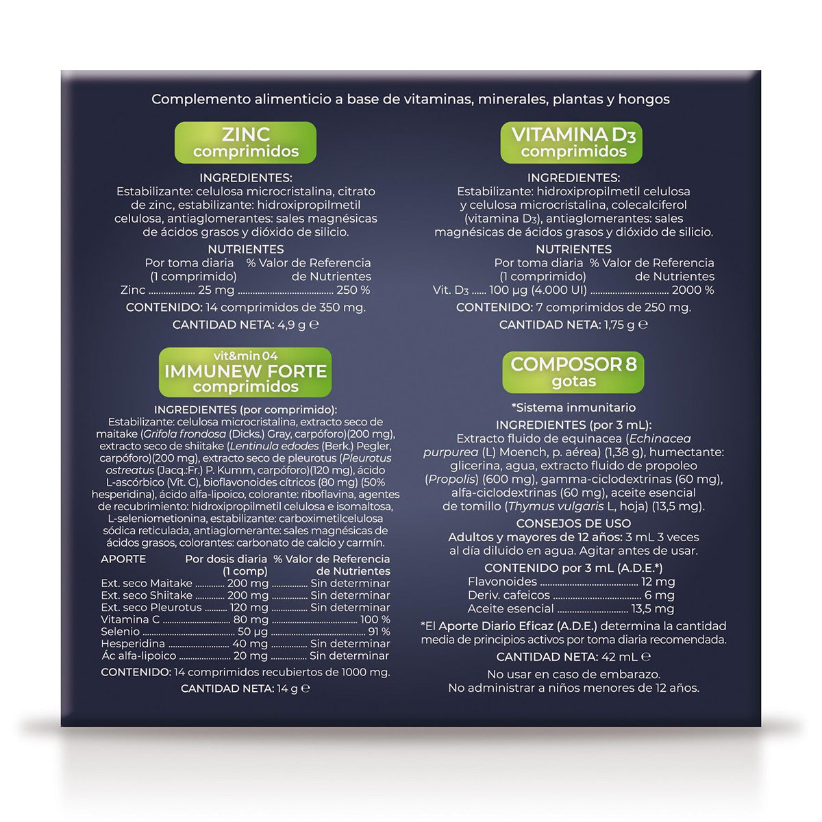 Kit de manutenção imunitária, Soria Natural