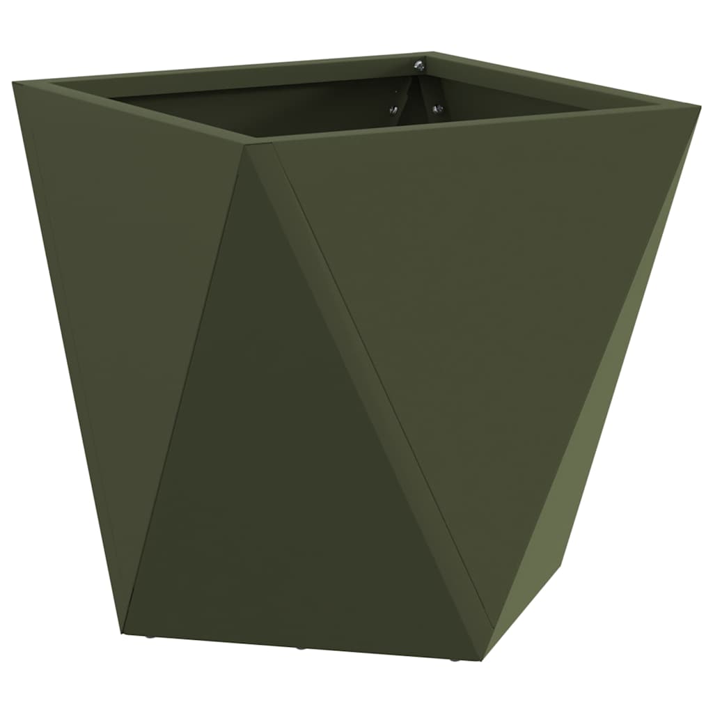 Jardinera 2 Uds. Verde Oliva 30 X 30 X 30 Cm Acero_4