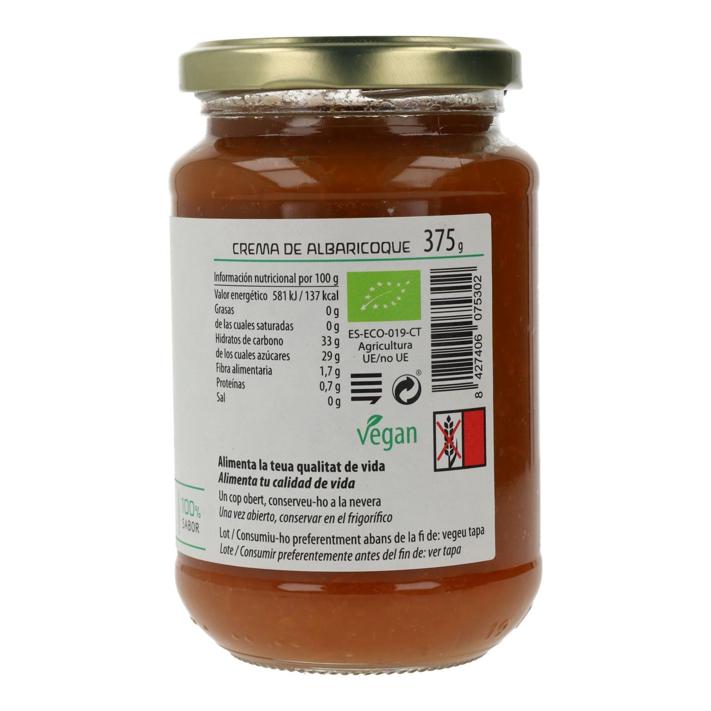 Geleia de Damasco Biológica/Demeter Cal Valls 375g