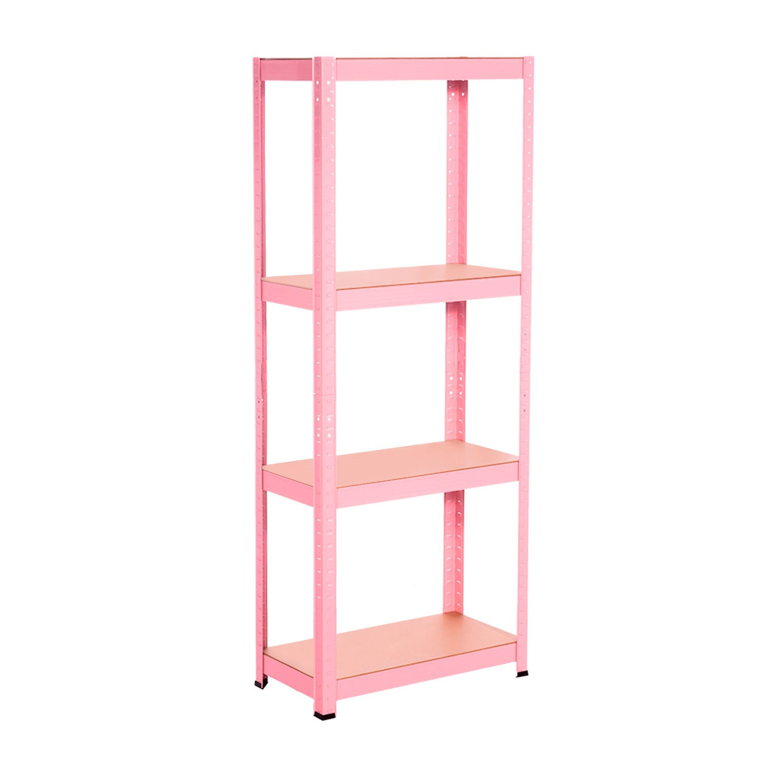 Estantería Metálica Rosa Con 4 Baldas Ajustables 148x60x30cm 240kg 7house_0