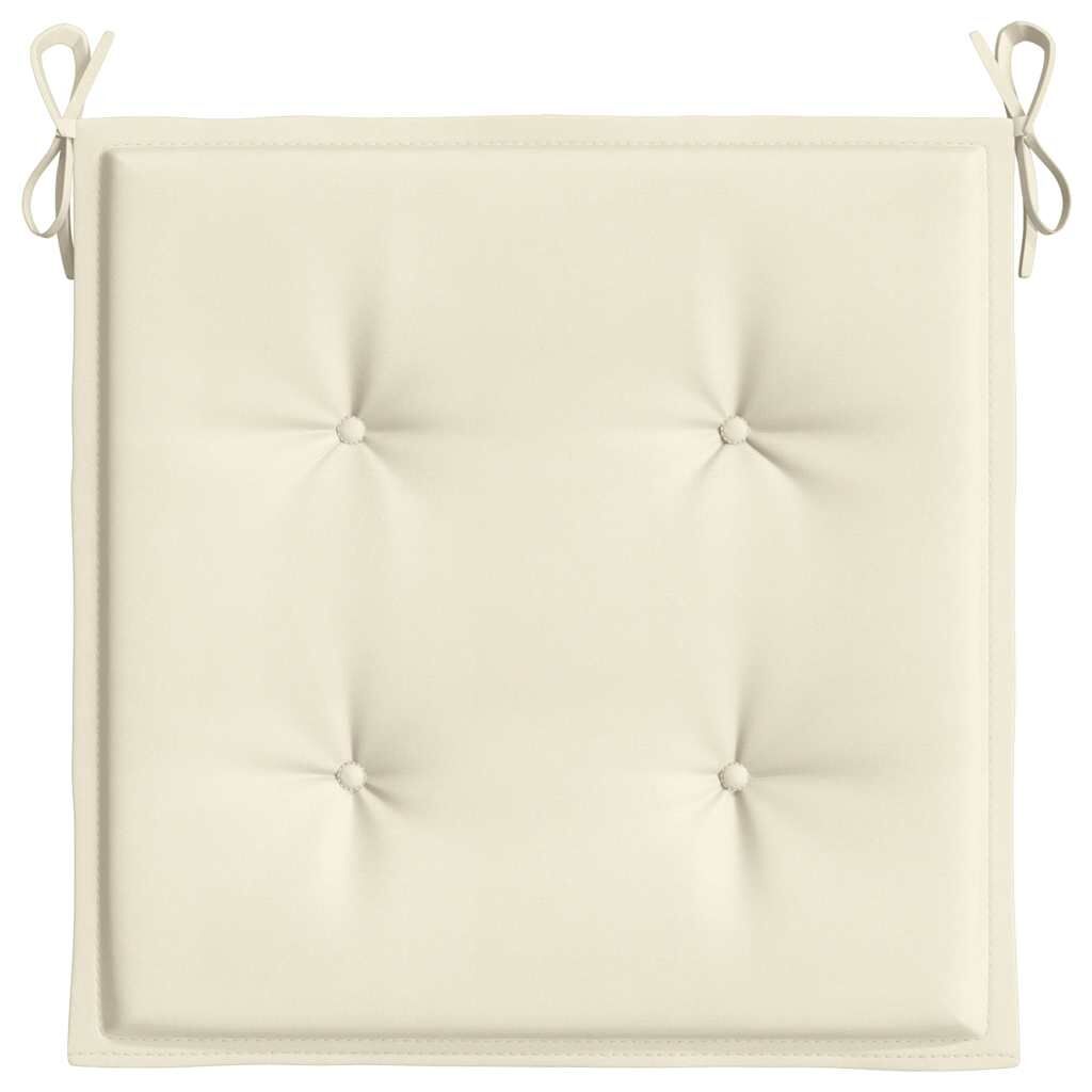 Vidaxl Cojín Silla Jardín Respaldo Bajo 4 Uds Tela Oxford Crema_4