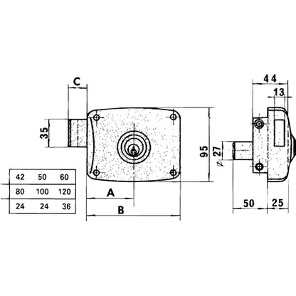 Cerradura 5125-a-100-d.he