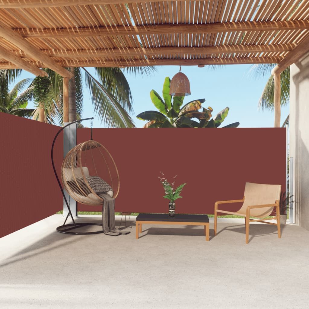 Vidaxl Toldo Lateral Retráctil Marrón 160x600 Cm_1