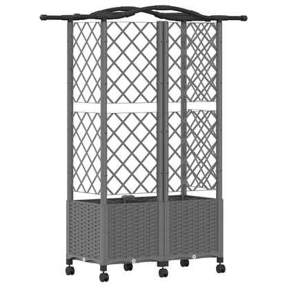 Cama Elevada Con Trellis Y Techo Gris Claro 122 X 40 X 144 Cm_4