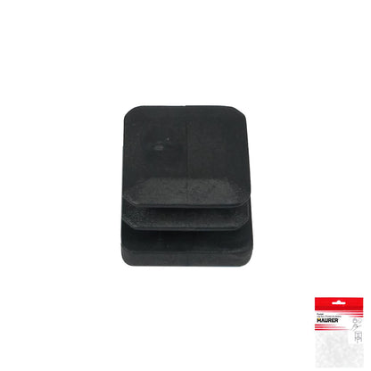 Contera Cuadrada Interior Negra 20x20 Mm. Blister 4 Piezas.