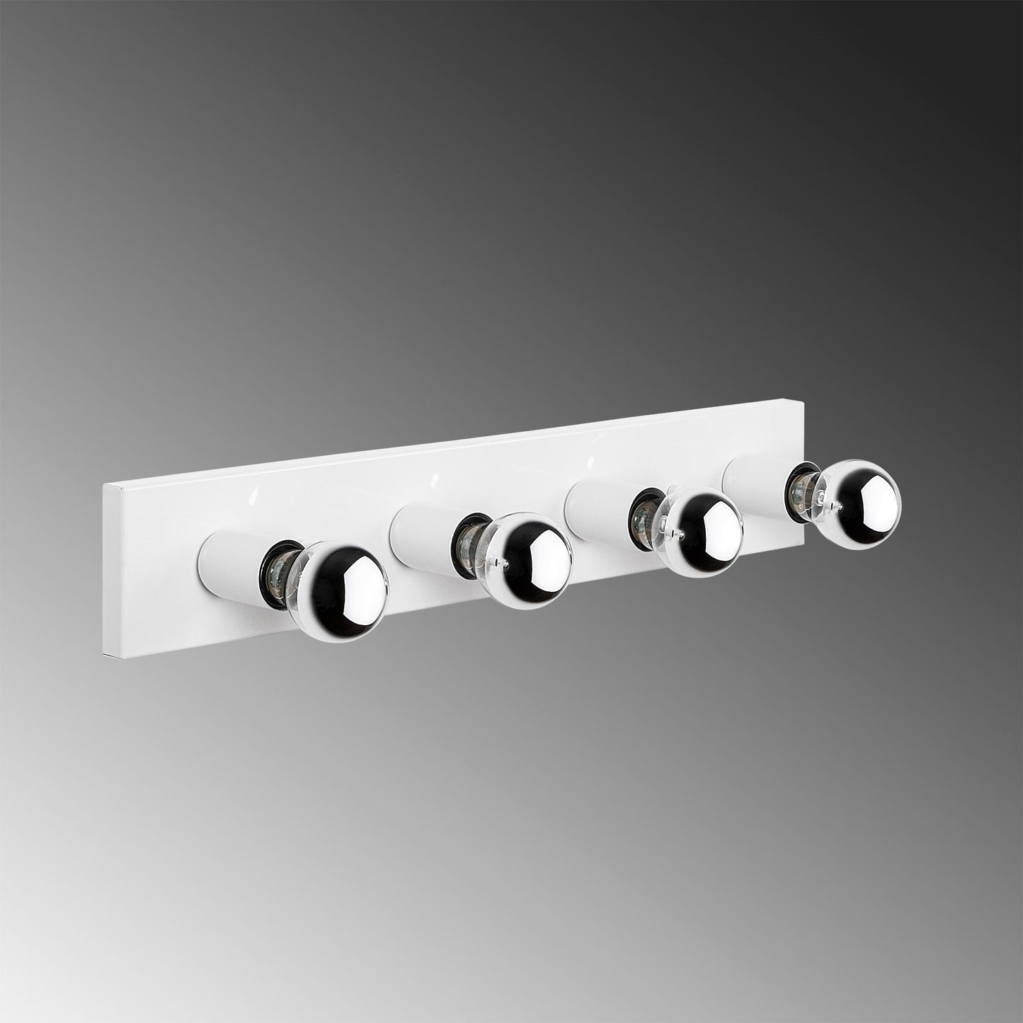 Aplique De Pared, Metal , Blanco, 10x10x60, Casquillo 4 X E27 Max 40 W