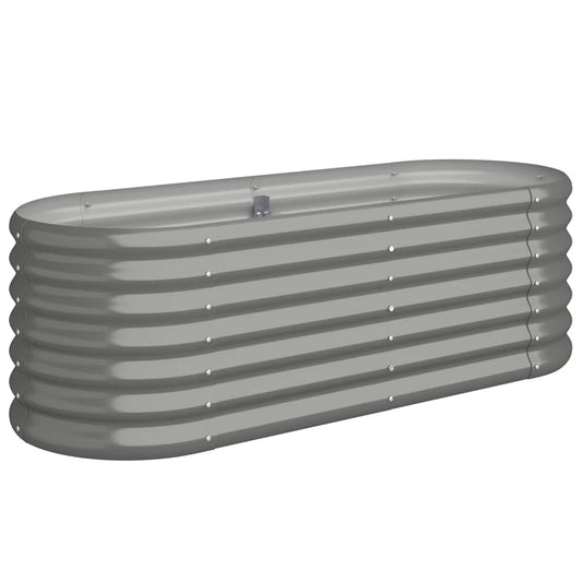 Jardinera Arriate Acero Galvanizado Gris 114x40x36 Cm_0