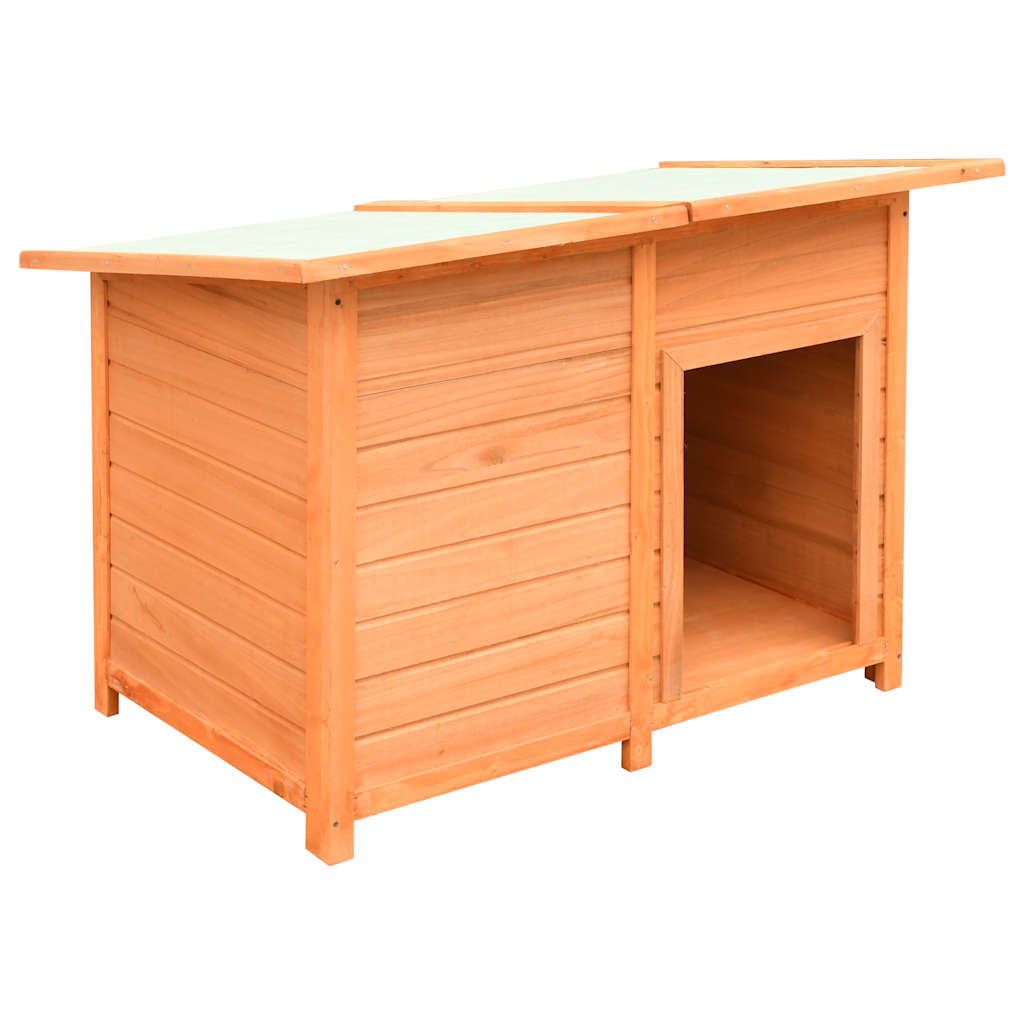 Caseta Para Perros Madera Maciza Pino Y Abeto 120x77x86 Cm_4