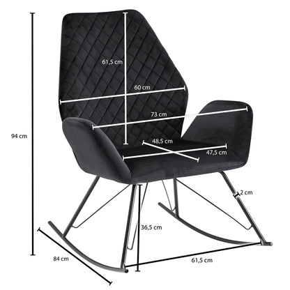 Mecedora Negra 73x94x84 Cm_3