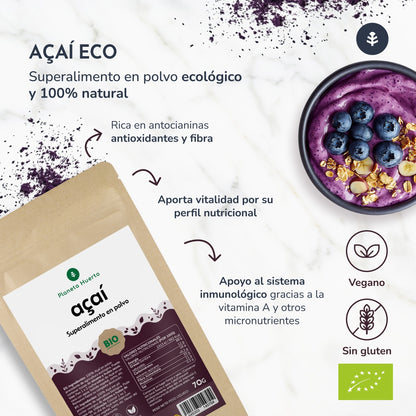 Açaí em pó ECO Planeta Huerto 70 gr