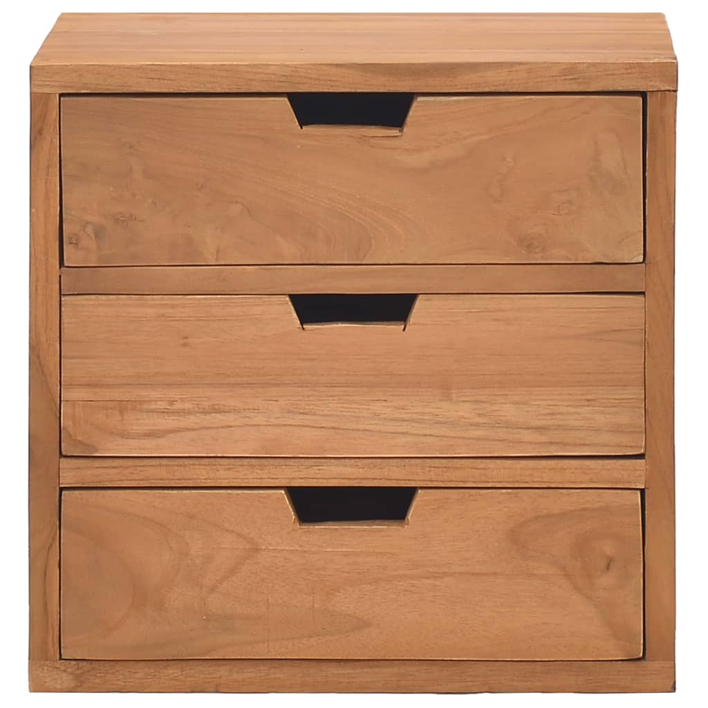 Mesita De Noche Madera Maciza De Teca 40x30x40 Cm_1