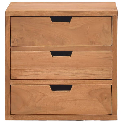 Mesita De Noche Madera Maciza De Teca 40x30x40 Cm_1