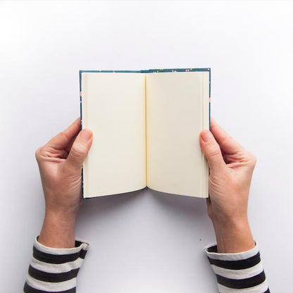 Kit de caderno xadrez azul e branco DIY