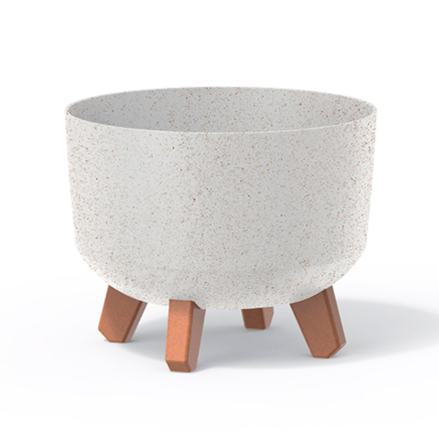 Macetero Color Blanco Roto,sin Depósito , Colección Gracia De 23,5 X 23,5 X 18,7 Cm, Capacidad De 5,1 L.