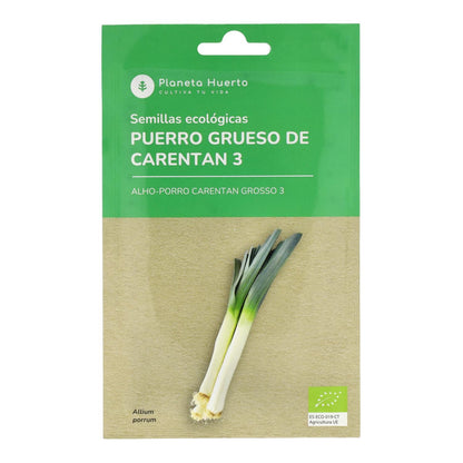 Sementes de alho-francês grossas biológicas Carentan da Planeta Huerto