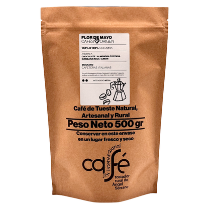 Cafe Sin Intermediarios Café Colombia Flor De Mayo En Grano Para Italiana (moka) 500 G_0