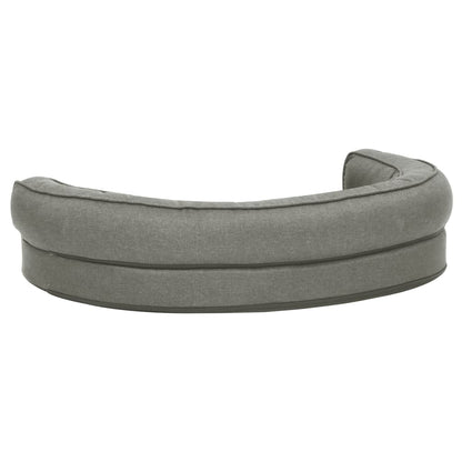 Vidaxl Colchón De Cama De Perro Ergonómico Aspecto Lino Gris 75x53 Cm_4