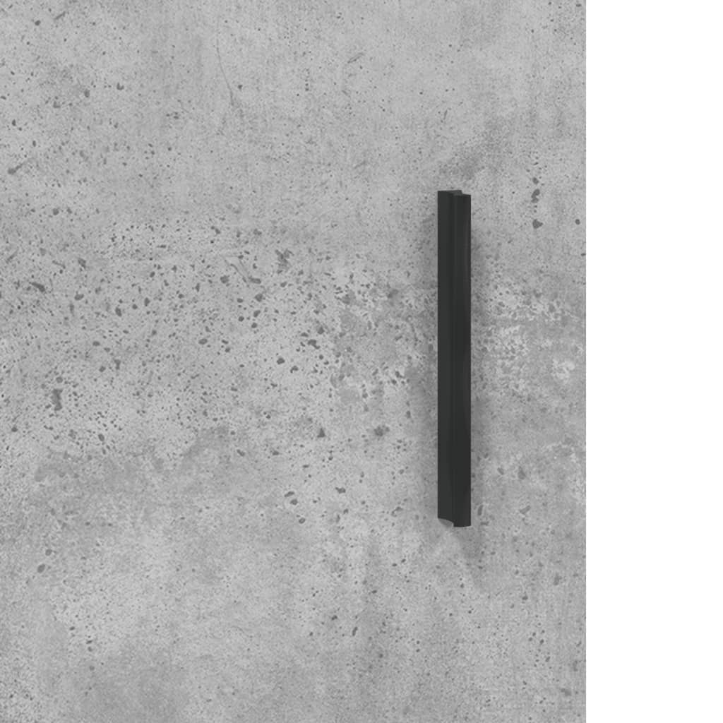 Aparador Alto Madera Contrachapada Gris Hormigón 69,5x34x180 Cm_5