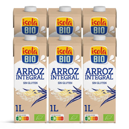 Pack de 6 Bebidas Isola Bio Arroz Integral BIO 1 L