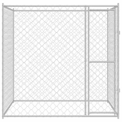 Jaula Para Perro Plateado 200 X 200 X 200 Cm Acero Galvanizado_3