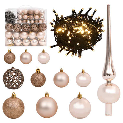 Vidaxl Árbol De Navidad Artificial Con 300 Led Bolas Y Nieve 210 Cm_5