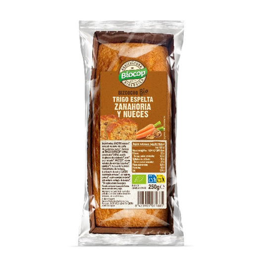 Bolo de Espelta, Cenoura e Nozes Biocop 250 g