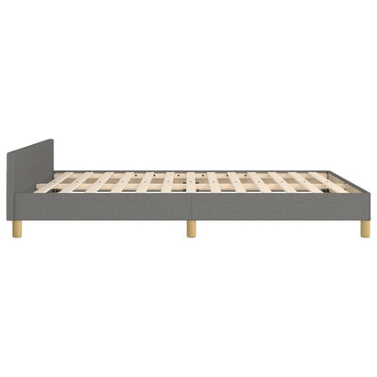 Estructura De Cama Con Cabecero De Tela Gris Oscuro 140x200 Cm / Vetonek_2