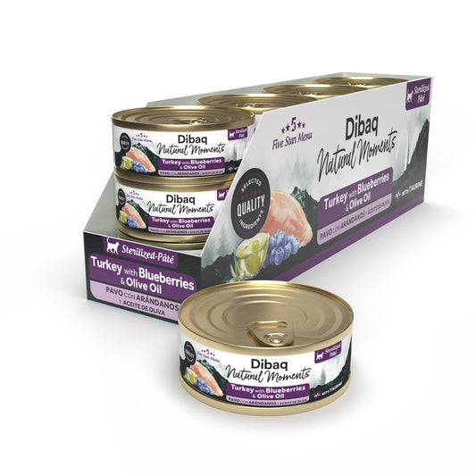 Dibaq Natural Moments 5 Star Esterilizado Pavo Con Arándanos, 12 Latas X 70gr_0