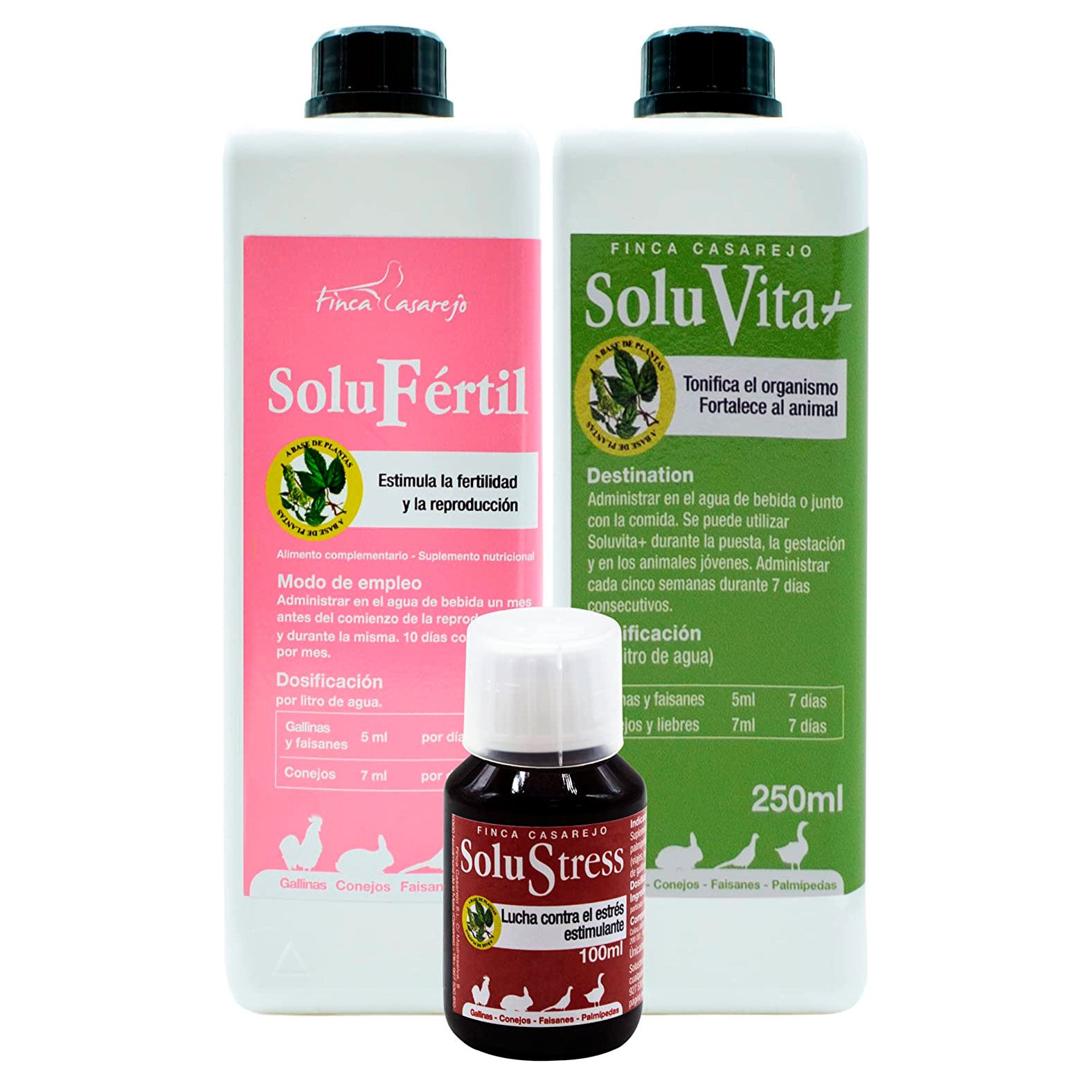Estimula La Fertilidad De Las Aves De Corral - Pack 3 Soluciones Naturales Vitamínicas 250ml_0