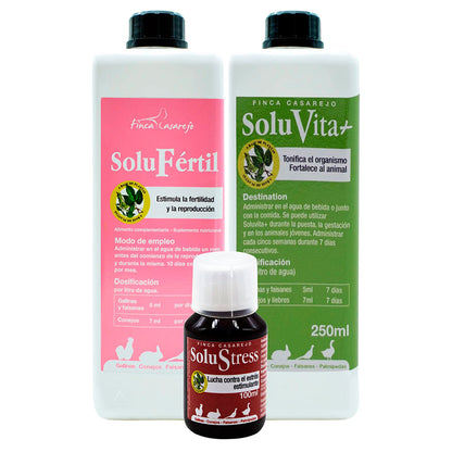 Estimula La Fertilidad De Las Aves De Corral - Pack 3 Soluciones Naturales Vitamínicas 250ml_0