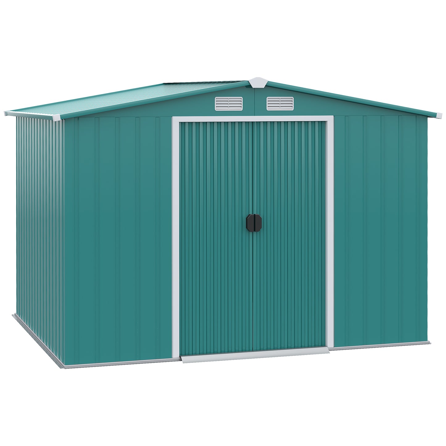 Outsunny Cobertizo De Jardín 260x206x179cm 4,7m² Metálico Con Puertas Correderas_0