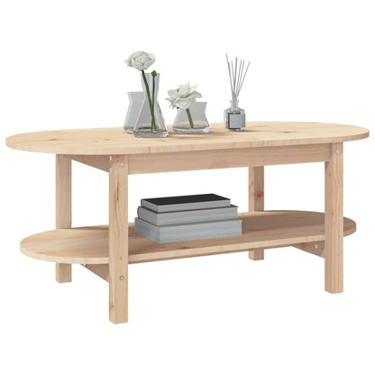 Mesa De Centro De Madera Maciza De Pino 110x55x45 Cm_2