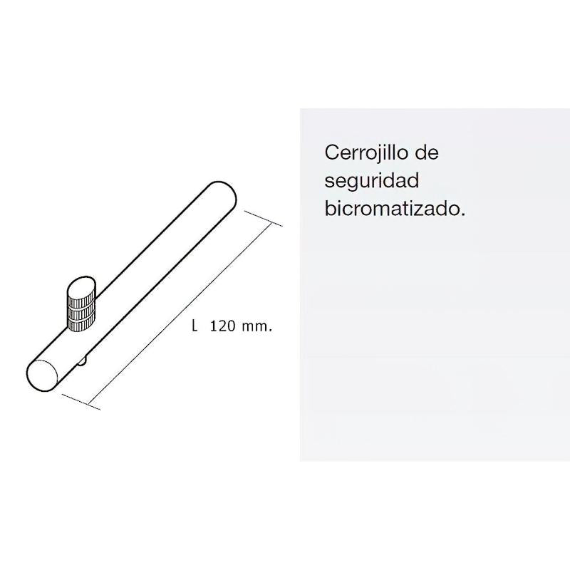 Cerrojillo Persiana Seguridad 120x5,5 Mm.