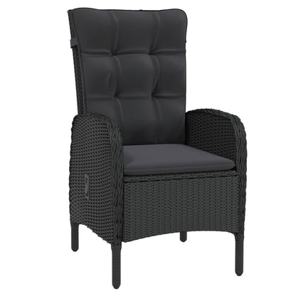 Vidaxl Juego De Comedor Para Jardín 5 Piezas Ratán Sintético Negro_3