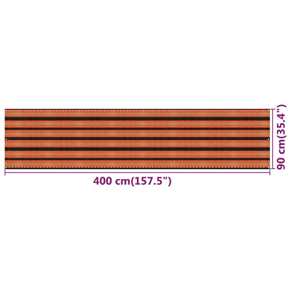 Vidaxl Toldo Para Balcón Hdpe Multicolor 90x400 Cm_2