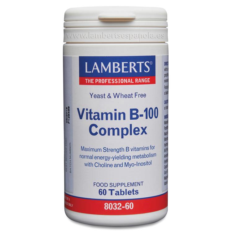 Complexo de vitamina B-100 Lamberts, 60 comprimidos