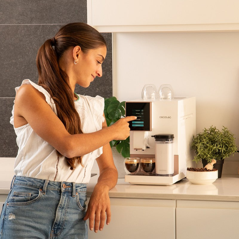 Cafetera Superautomática Compacta Con Tanque De Leche Cremmaet Compactccino White Rose. 1350w, 19 Bares Y Sistema Thermoblock, Depósito De 150gr De_2
