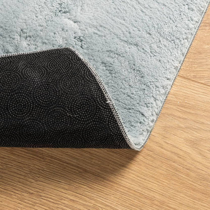 Vidaxl Alfombra De Pelo Corto Suave Lavable Huarte Azul 60x110 Cm_4