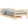 Vidaxl Estrado de cama de criança com gavetas em madeira de pinho 90x190 Cm