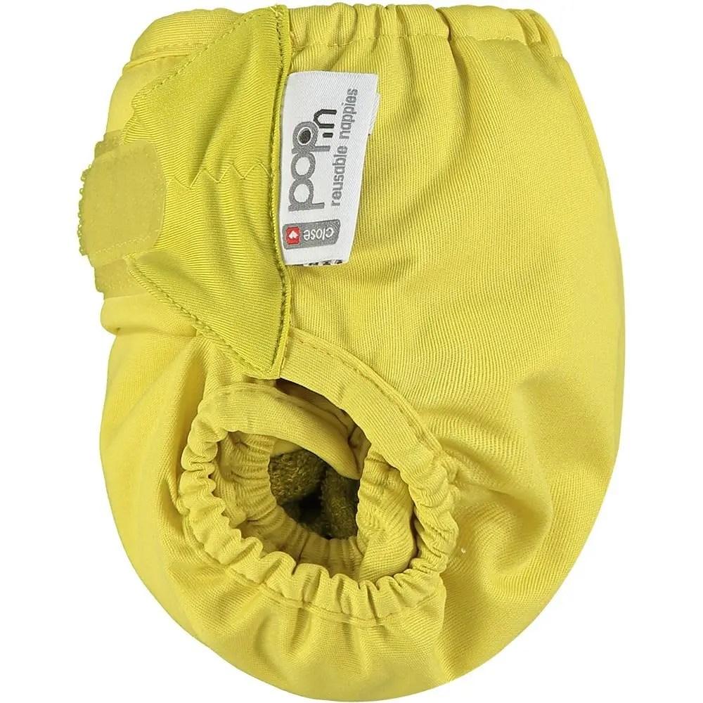 Fralda de pano de bambu pop-in de mostarda Celery Close